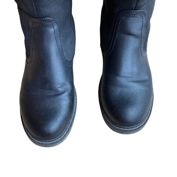 Patrizia Dercetis Faux Leather Suede Tall Boot Black Buckle Riding Country-8 - Picture 8 of 16